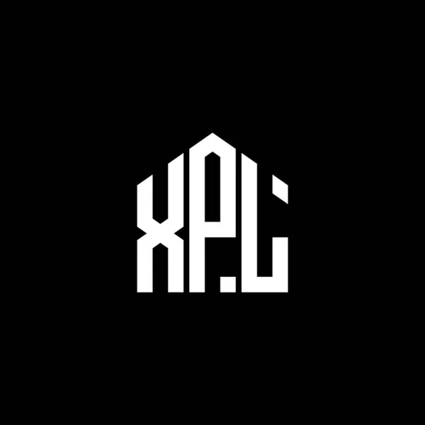 Siyah Arkaplanda Xpl Harf Logosu Tasarımı Xpl Yaratıcı Harf Logosu — Stok Vektör