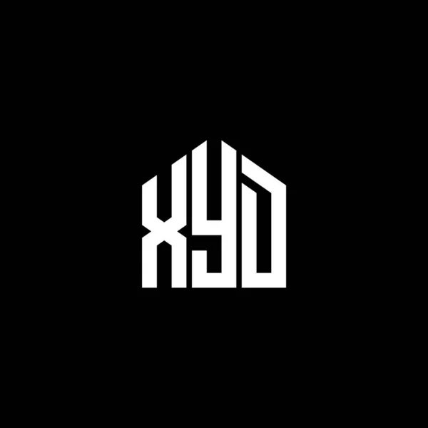 Siyah Arkaplanda Xyd Harf Logosu Tasarımı Xyd Yaratıcı Harflerin Baş — Stok Vektör