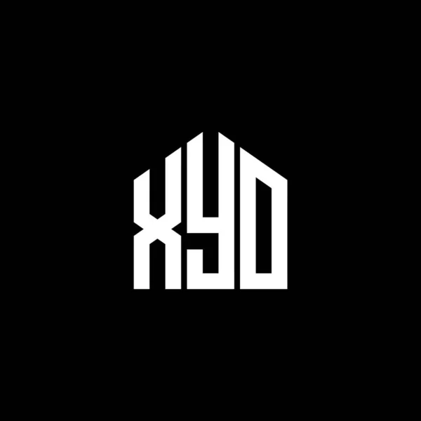 Xyo Literă Logo Design Fundal Negru Xyo Creativ Inițiale Concept — Vector de stoc