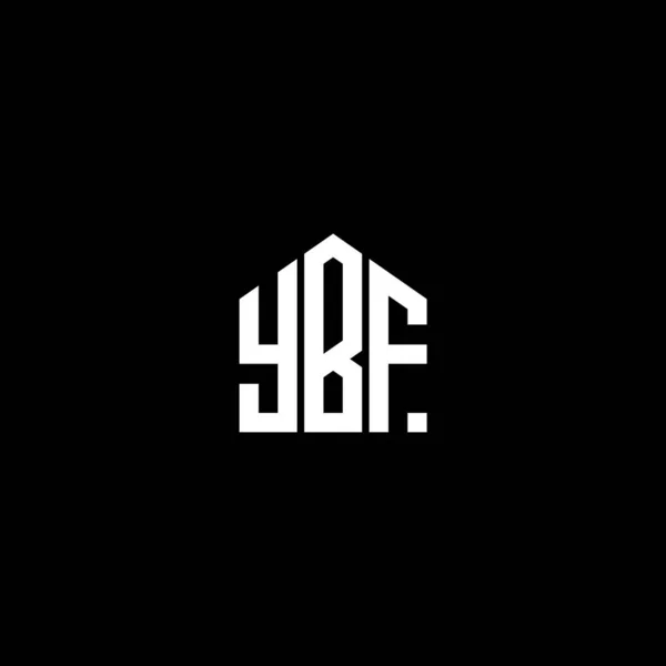 Ybf Γράμμα Σχέδιο Λογότυπο Μαύρο Φόντο Ybf Δημιουργική Αρχικά Γράμμα — Διανυσματικό Αρχείο