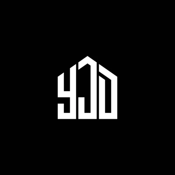 Yjd Letter Logo Ontwerp Zwarte Achtergrond Yjd Creatieve Initialen Letter — Stockvector