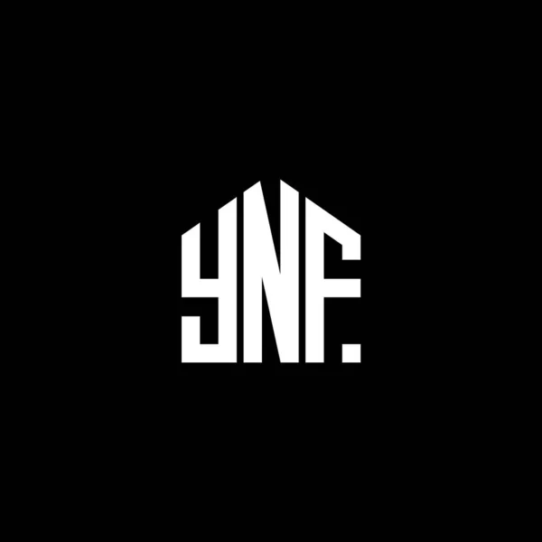Ynf Písmeno Logo Design Černém Pozadí Ynf Kreativní Iniciály Koncept — Stockový vektor