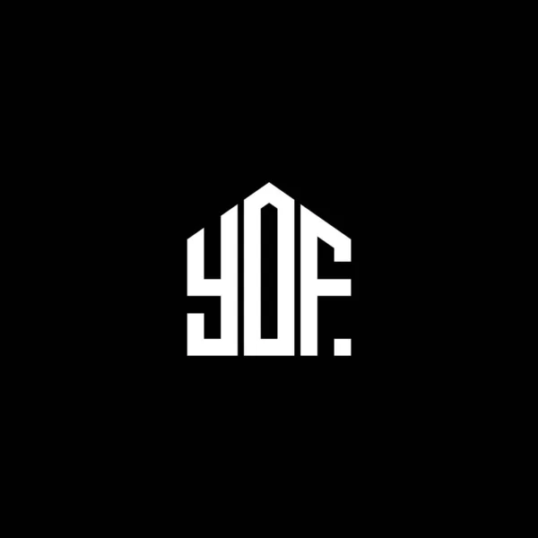 Yof Písmeno Logo Design Černém Pozadí Yof Kreativní Iniciály Koncept — Stockový vektor