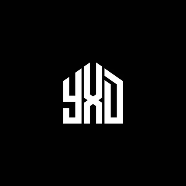 Siyah Arkaplanda Yxd Harf Logosu Tasarımı Yxd Yaratıcı Harflerin Baş — Stok Vektör