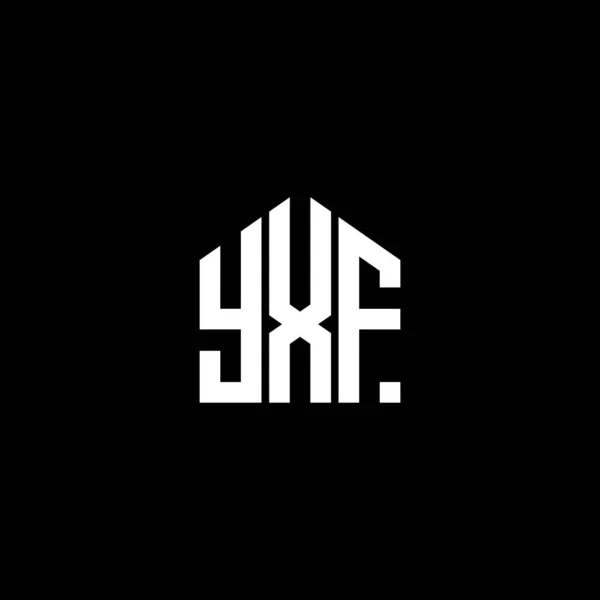 Yxf Písmenko Design Černém Pozadí Yxf Kreativní Iniciály Koncept Písmene — Stockový vektor