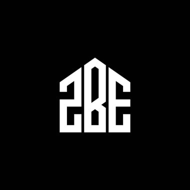 Siyah arka planda ZBE harfi logo tasarımı. ZBE yaratıcı harflerin baş harfleri logo kavramı. ZBE harf tasarımı.