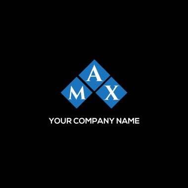 Siyah arkaplanda MAX harfli logo tasarımı. MAX yaratıcı harflerin baş harfleri logo kavramı. MAX harf tasarımı.