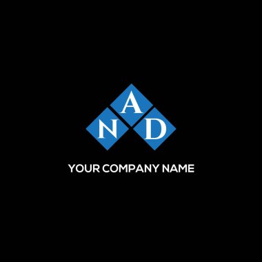 Siyah arka planda NAD harf logosu tasarımı. NAD yaratıcı harf logosu konsepti. NAD harf tasarımı.