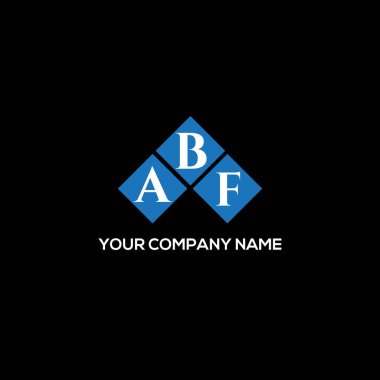 Siyah arka planda ABF harf logosu tasarımı. ABF yaratıcı harflerin baş harfleri logo kavramı. ABF harf tasarımı.