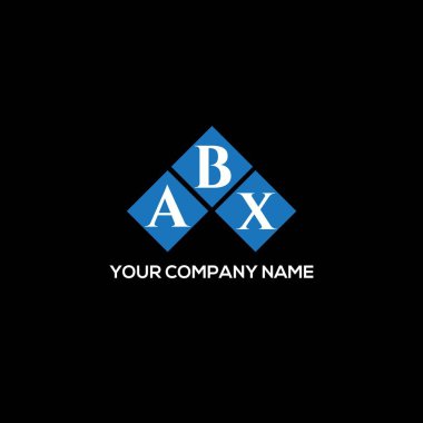Siyah arka planda ABX harfli logo tasarımı. ABX yaratıcı harflerin baş harfleri logo kavramı. ABX harf tasarımı.
