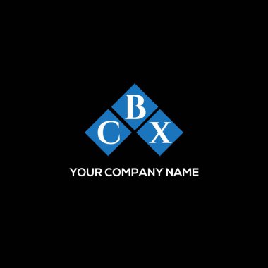 Siyah arkaplanda CBX harf logosu tasarımı. CBX yaratıcı harflerin baş harfleri logo kavramı. CBX harf tasarımı.