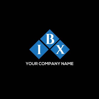 BLACK arka planında IBX harfi logo tasarımı. IBX yaratıcı harflerin baş harfleri logo kavramı. IBX harf tasarımı.