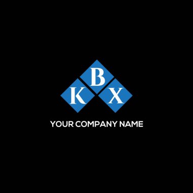 Siyah arkaplanda KBX harf logosu tasarımı. KBX yaratıcı harflerin baş harfleri logo kavramı. KBX harf tasarımı.