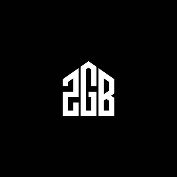 Zgb Letter Logo Design Auf Schwarzem Hintergrund Zgb Kreative Initialen — Stockvektor