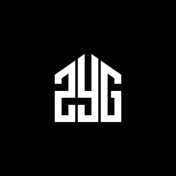 Zyg Letter Logo Design Auf Schwarzem Hintergrund Zyg Kreative Initialen — Stockvektor