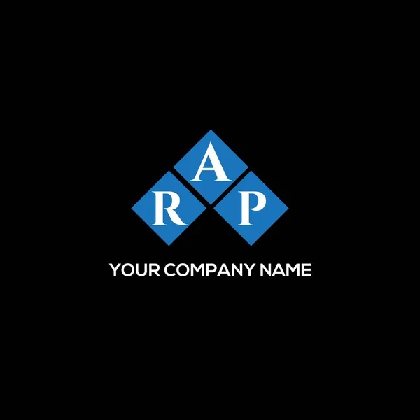 Rap Letter Logo Design Black Background Rap Creative Initials Letter — Stock Vector