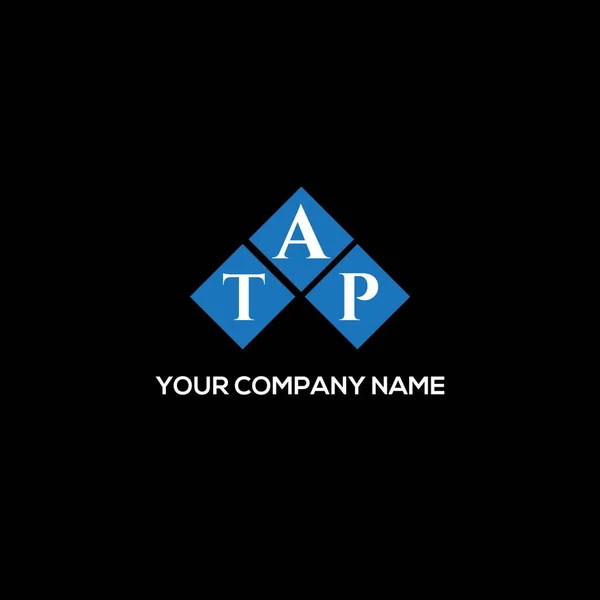 Tap Letter Logo Design Black Background Tap Creative Initials Letter — Stock Vector