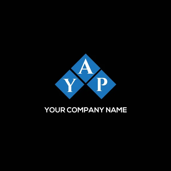 Yap Letter Logo Design Black Background Yap Creative Initials Letter — Stock Vector