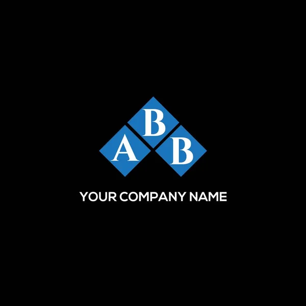 Abb Písmeno Logo Design Černém Pozadí Abb Kreativní Iniciály Koncept — Stockový vektor