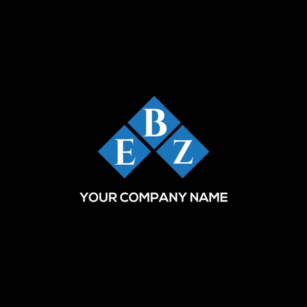Ebz Lettre Logo Design Sur Fond Noir Ebz Initiales Créatives — Image vectorielle