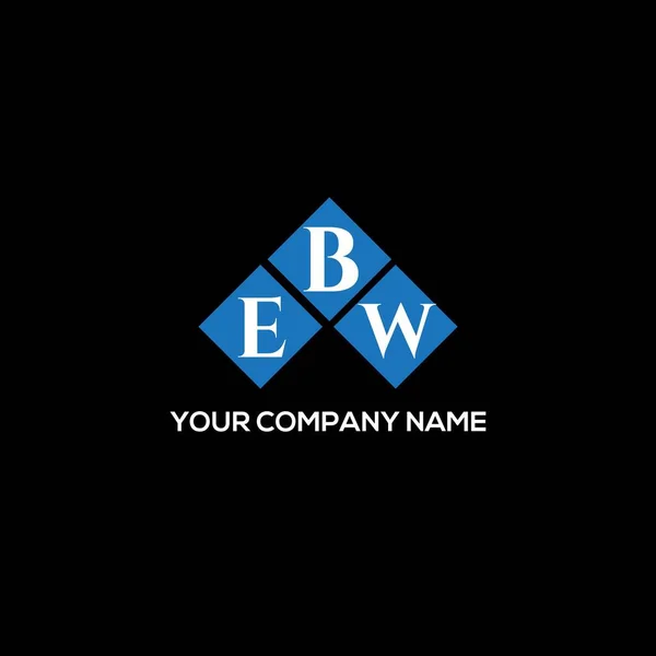 Ebw Letter Logo Design Black Background Ebw Creative Initials Letter — Stock Vector