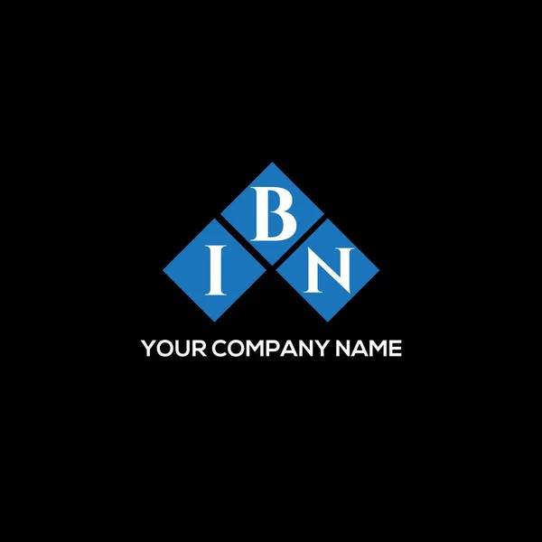 Ibn Letter Logo Design Black Background Ibn Creative Initials Letter — Stock Vector