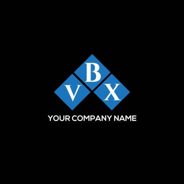 BLACK arka planında VBX harf logosu tasarımı. VBX yaratıcı harflerin baş harfleri logo kavramı. VBX harf tasarımı.