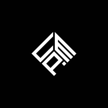 Siyah arka planda UMP harfi logo tasarımı. UMP yaratıcı harfler logosu konsepti. UMP harf tasarımı.