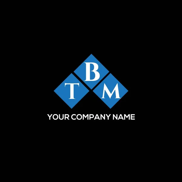 Tbm Letter Logo Design Black Background Tbm Creative Initials Letter — Stockový vektor