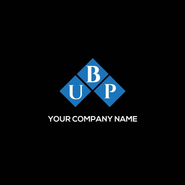 Ubp Letter Logo Design Black Background Ubp Creative Initials Letter — Stock Vector