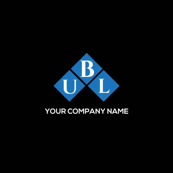 Ubl Lettre Logo Design Sur Fond Noir Ubl Initiales Créatives — Image vectorielle