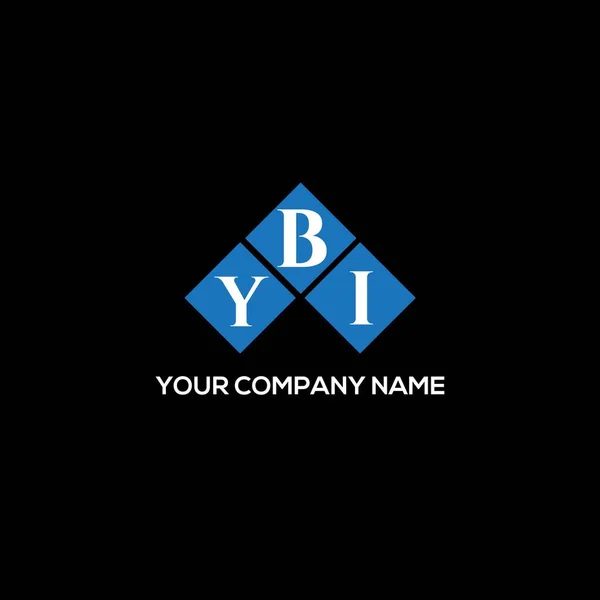 Diseño Del Logotipo Letra Ybi Sobre Fondo Negro Ybi Iniciales — Archivo Imágenes Vectoriales