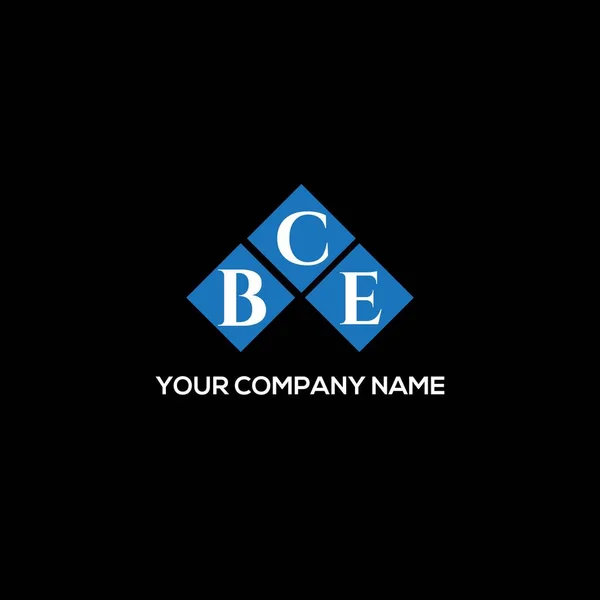 Bce Bokstaven Logotyp Design Svart Bakgrund Bce Kreativa Initialer Brev — Stock vektor