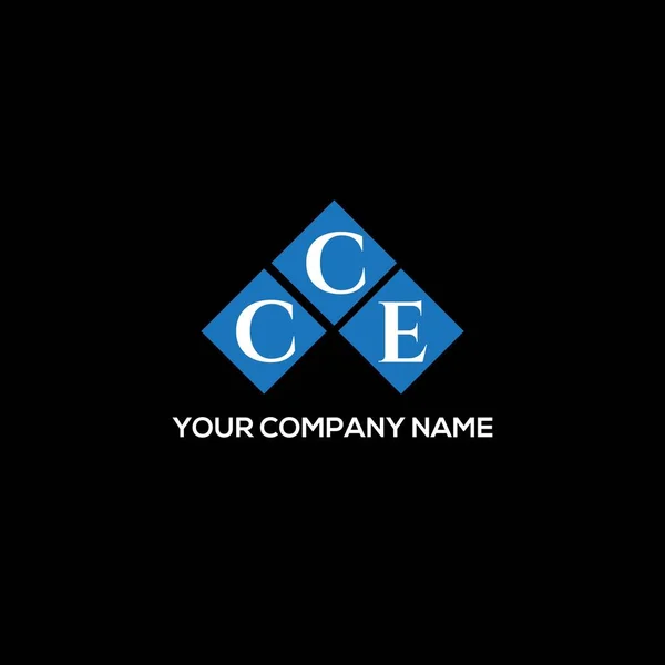 Cce Lettre Logo Design Sur Fond Noir Cce Initiales Créatives — Image vectorielle