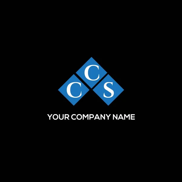 Ccs Letter Logo Design Black Background Ccs Creative Initials Letter — Vetor de Stock