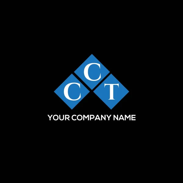 Projeto Logotipo Carta Cct Fundo Preto Conceito Logotipo Letra Iniciais — Vetor de Stock
