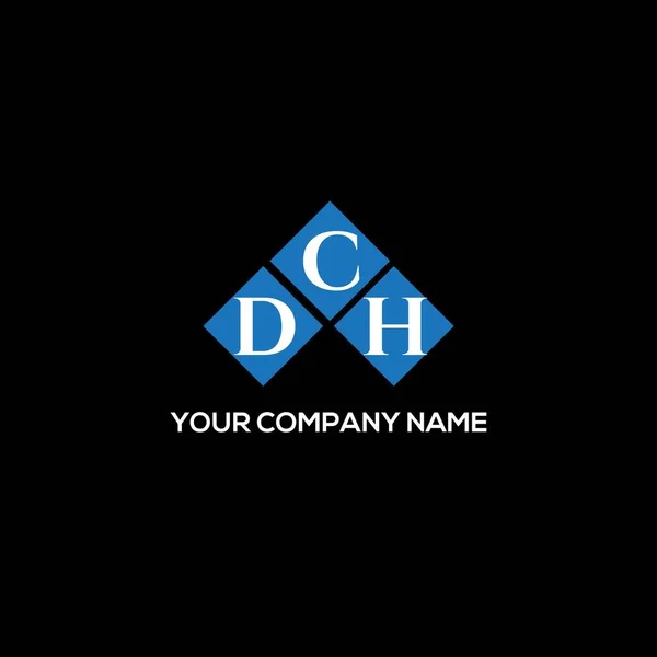 Σχεδιασμός Λογότυπου Επιστολής Dch Μαύρο Φόντο Dch Δημιουργική Αρχικά Γράμμα — Διανυσματικό Αρχείο
