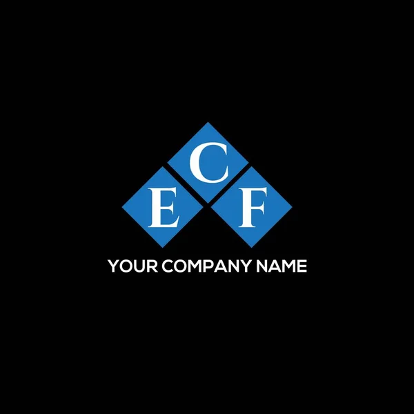 Ecf Letter Logo Design Black Background Ecf Creative Initials Letter — Stock vektor
