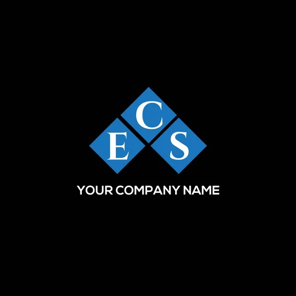 Ecs Brev Logotyp Design Svart Bakgrund Koncept För Ecs Kreativa — Stock vektor