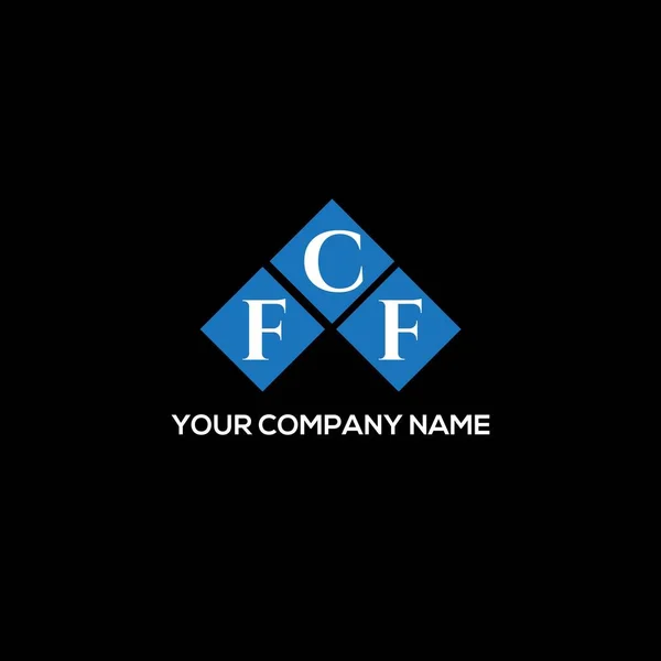 Fcf Bokstav Logotyp Design Svart Bakgrund Fcf Kreativa Initialer Brev — Stock vektor