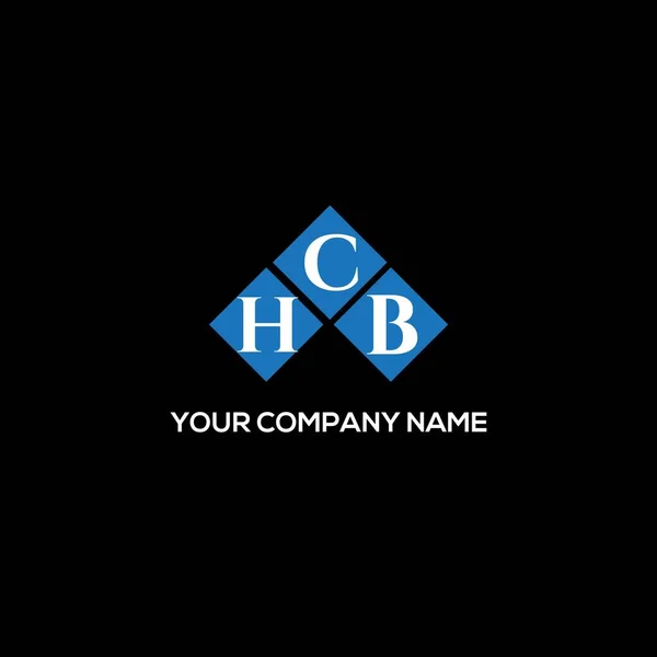 Σχεδιασμός Λογότυπου Επιστολής Hcb Μαύρο Φόντο Hcb Δημιουργική Αρχικά Γράμμα — Διανυσματικό Αρχείο