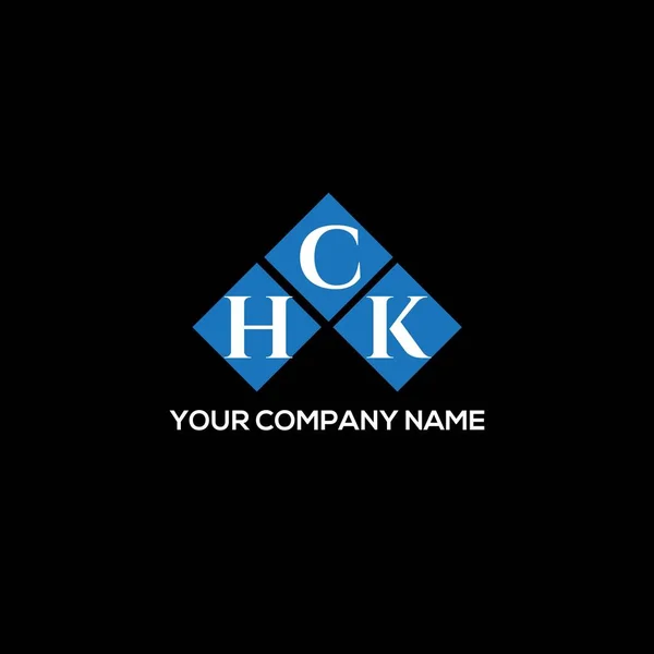Σχεδιασμός Λογότυπου Γραμμάτων Hck Μαύρο Φόντο Δημιουργικά Αρχικά Της Hck — Διανυσματικό Αρχείο