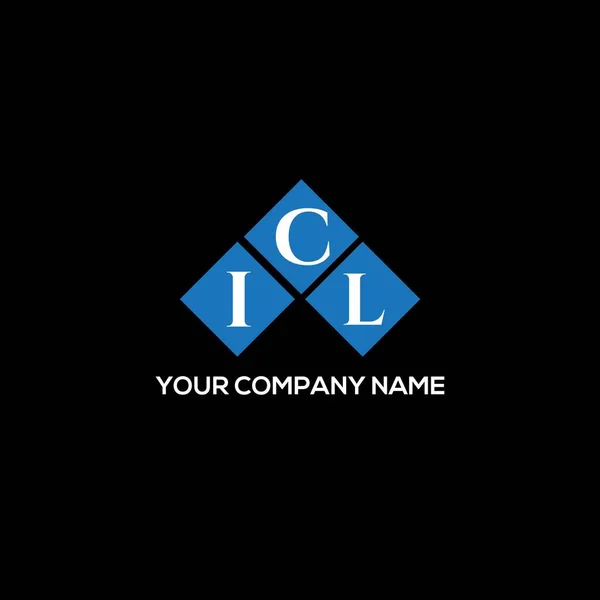 Σχεδιασμός Λογότυπου Γράμματα Icl Μαύρο Φόντο Icl Δημιουργική Αρχικά Γράμμα — Διανυσματικό Αρχείο