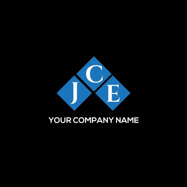 Jce Brev Logotyp Design Svart Bakgrund Jce Kreativa Initialer Brev — Stock vektor