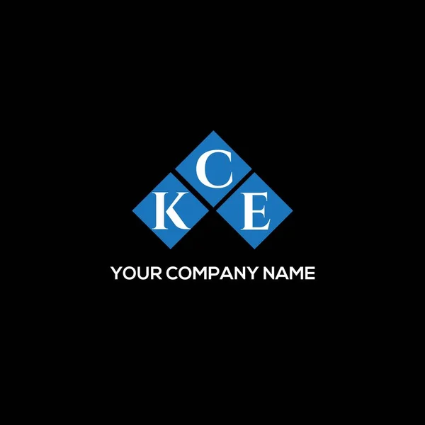 Kce Brev Logotyp Design Svart Bakgrund Kce Kreativa Initialer Brev — Stock vektor