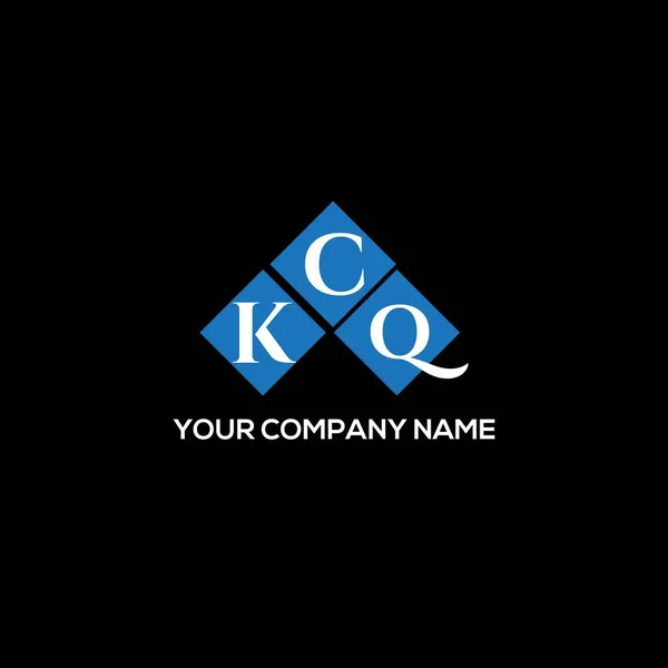 Kcq Letter Logo Design Black Background Kcq Creative Initials Letter — Vector de stock