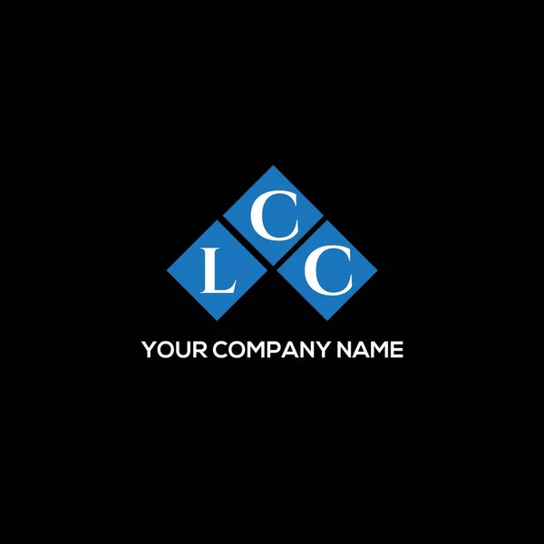 Σχεδιασμός Λογότυπου Γραμμάτων Lcc Μαύρο Φόντο Lcc Δημιουργική Αρχικά Γράμμα — Διανυσματικό Αρχείο