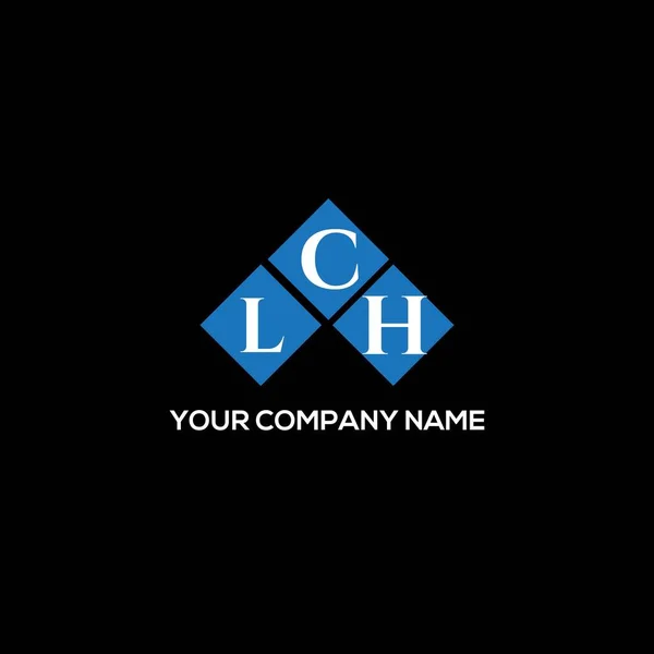 Lch Carta Logotipo Design Fundo Preto Lch Iniciais Criativas Conceito — Vetor de Stock