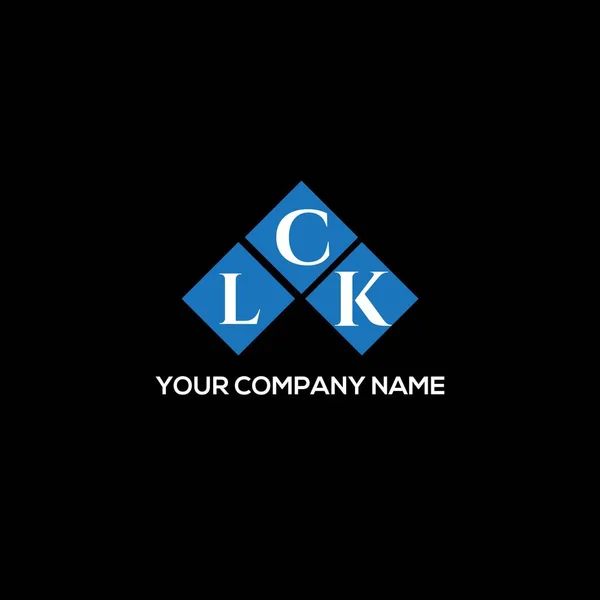Σχεδιασμός Λογότυπου Γραμμάτων Lck Μαύρο Φόντο Lck Δημιουργική Αρχικά Γράμμα — Διανυσματικό Αρχείο