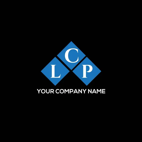 Σχεδιασμός Λογότυπου Lcp Γραμμάτων Μαύρο Φόντο Lcp Δημιουργική Αρχικά Γράμμα — Διανυσματικό Αρχείο